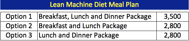 Lean Machine Diet Meal Plan